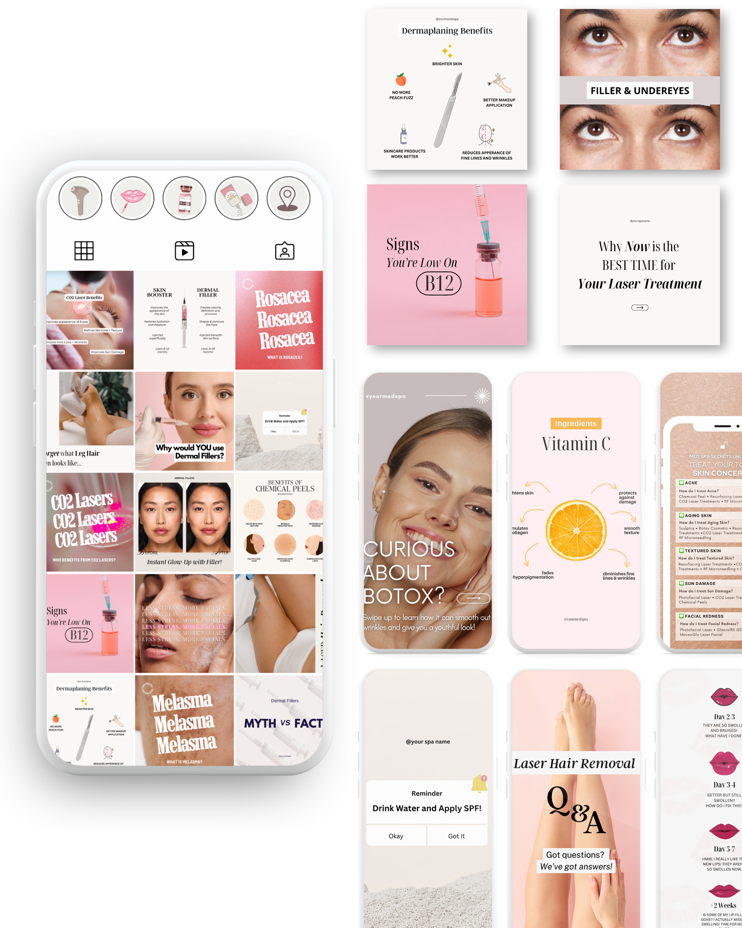 Med Spa Edit Canva Instagram Bundle
