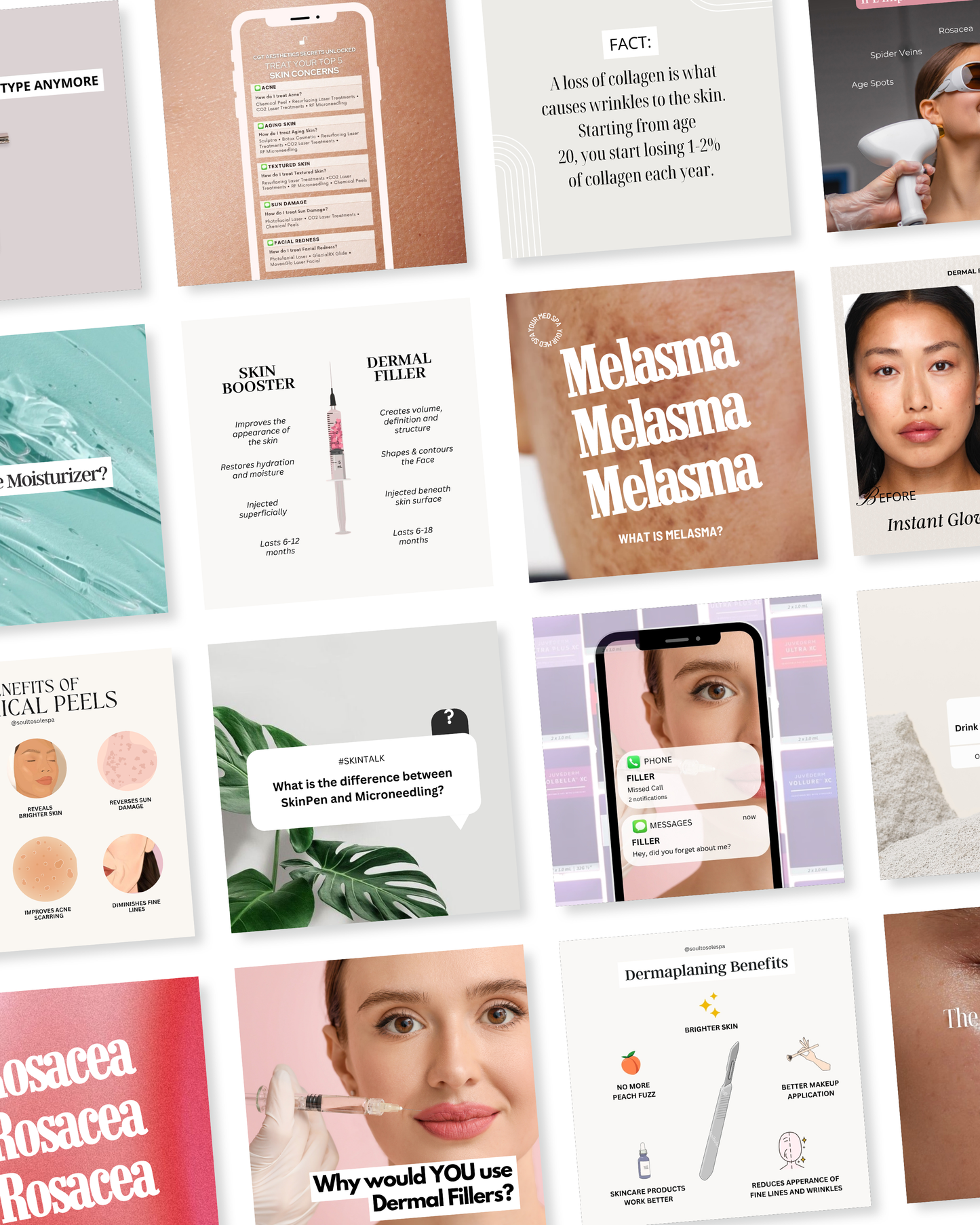 Med Spa Edit Canva Instagram Bundle