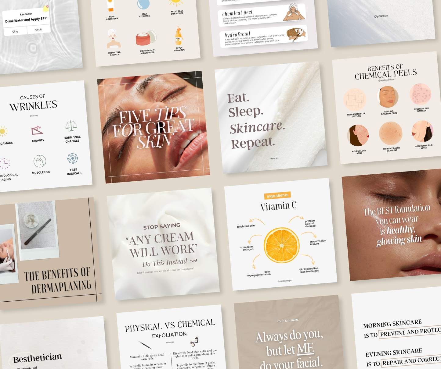 Essential Spa Canva Templates