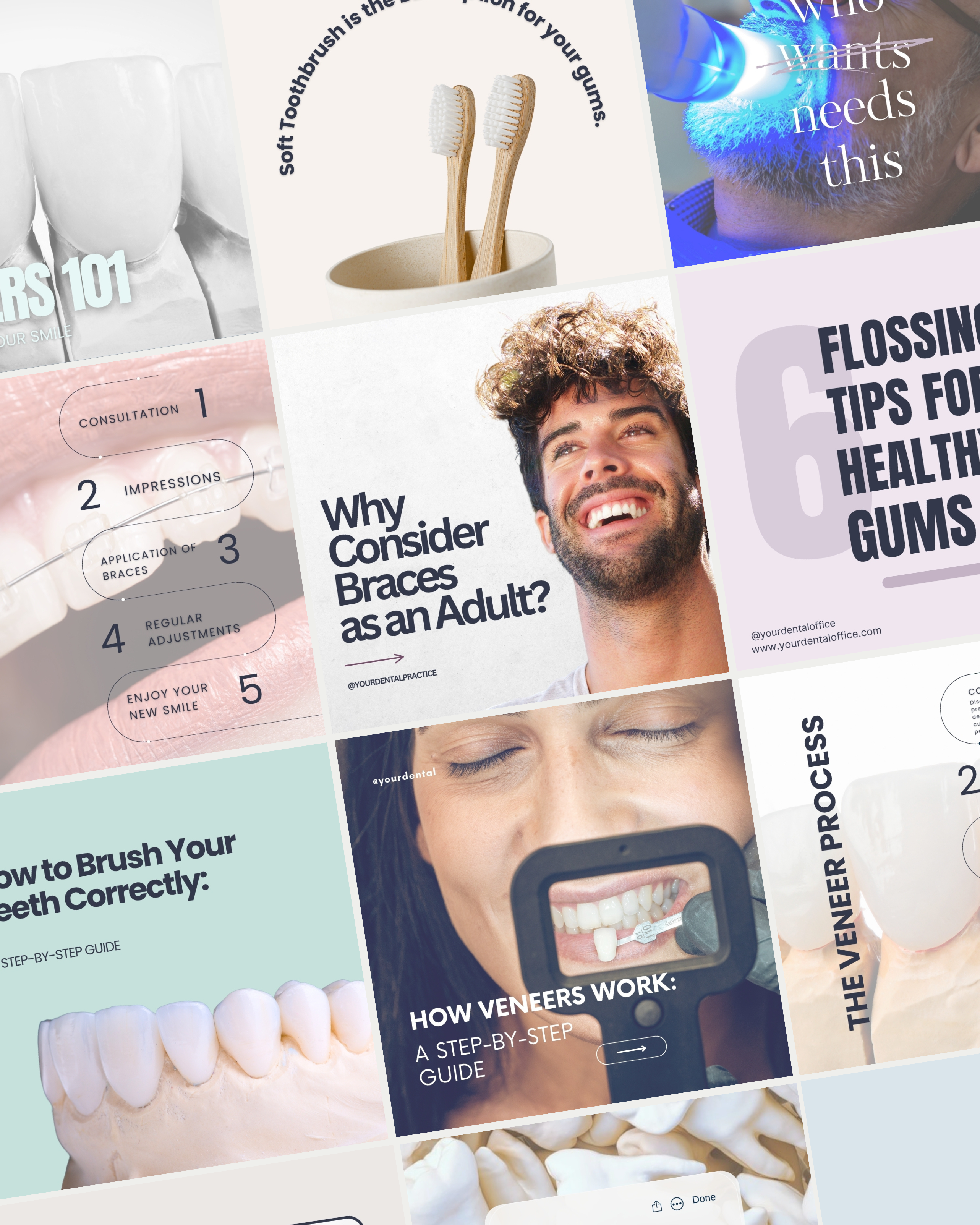 Customizable Social Media Templates for Cosmetic Dentists