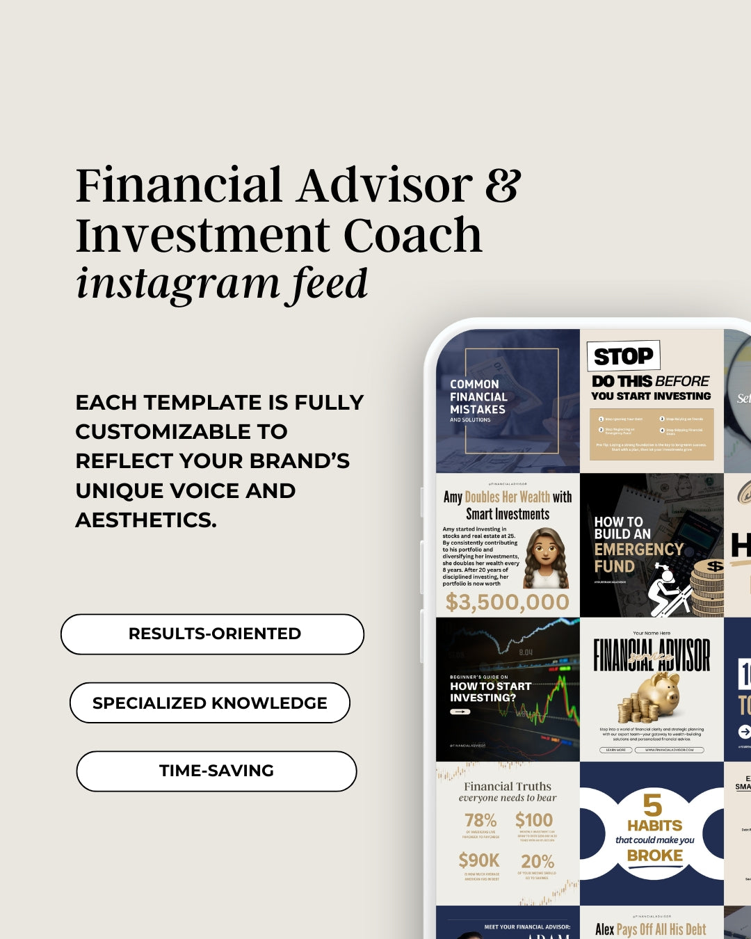 Customizable Social Media Templates for Finance Professionals
