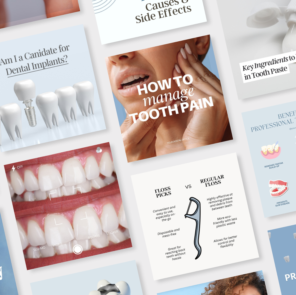 Dental social media templates
Dental marketing templates
Dentist Instagram templates
Dental Canva templates