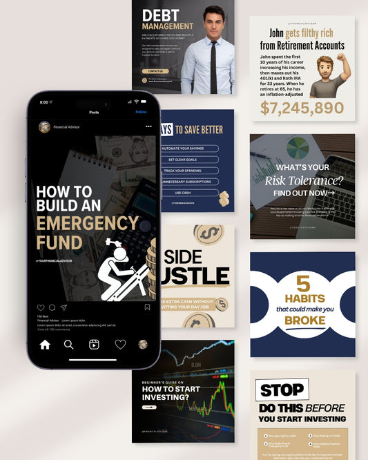 Ultimate Financial Advisor Social Media Canva Templates
