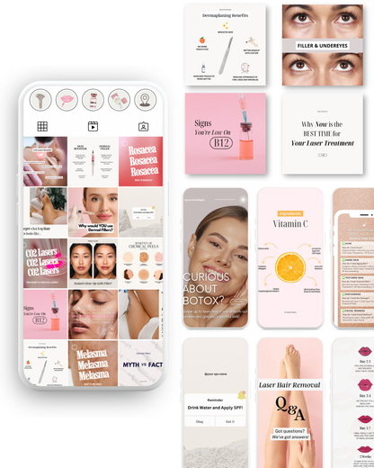 Med Spa Edit Canva Instagram Bundle