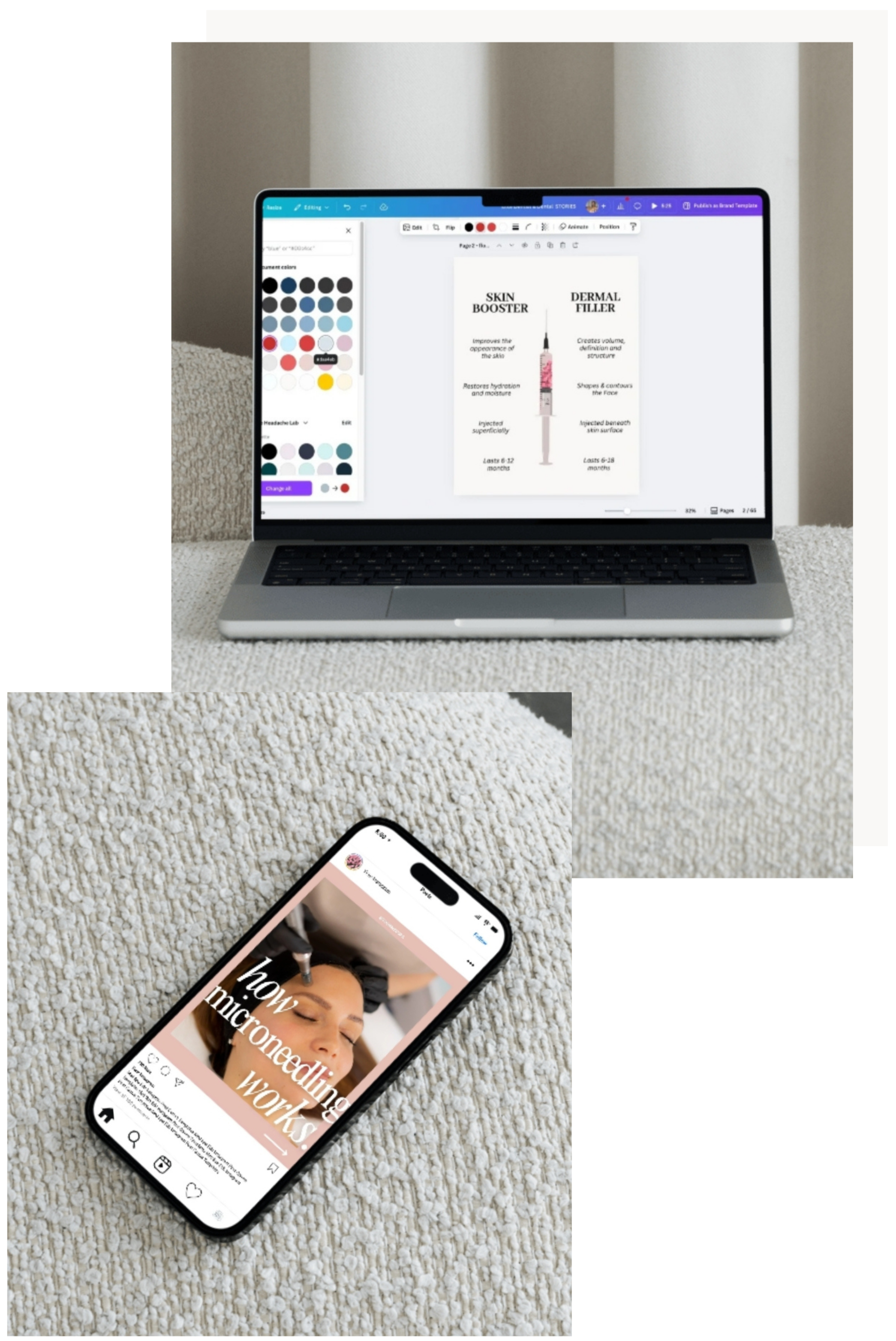 Editable Canva Instagram Templates for Med Spas – 70 Customizable Posts for Botox, Skincare, and Aesthetic Services