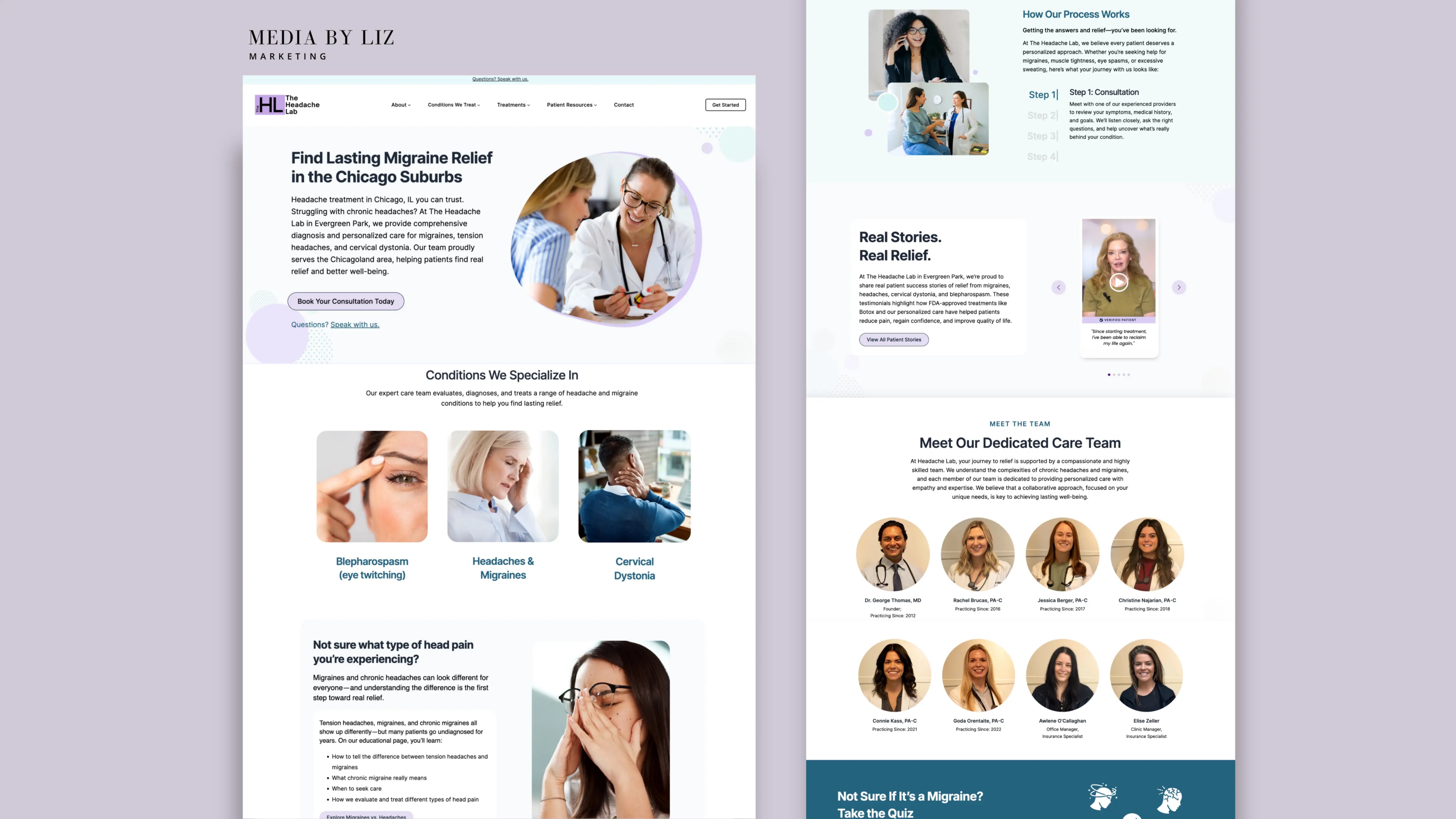 Professional medical practice WordPress website layout designed with SEO and responsive features