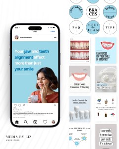 growth orthodontist instagram templates (canva bundle)