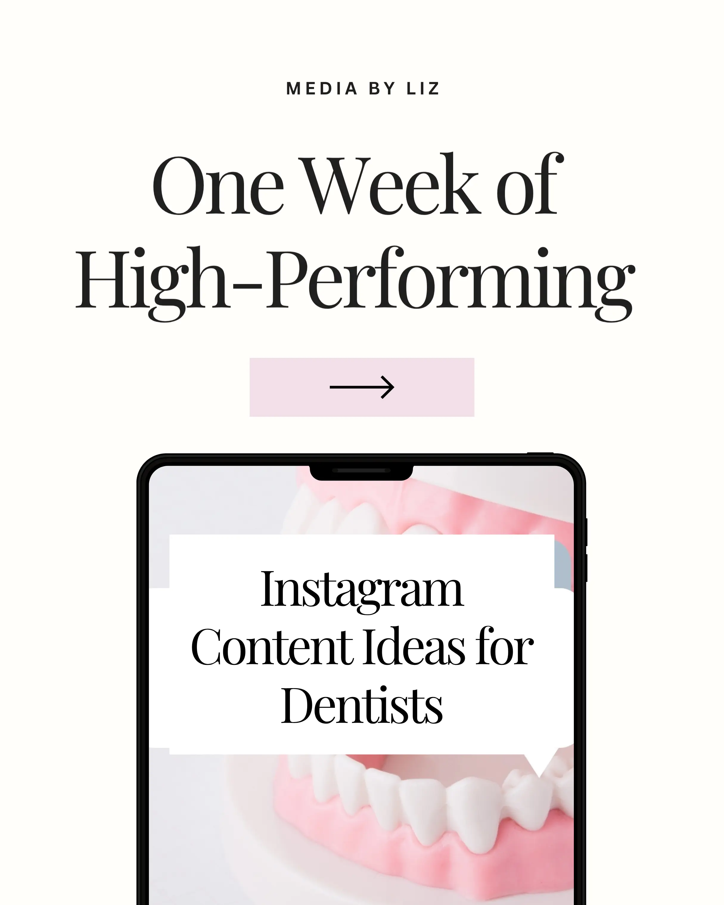 MBL Marketing Instagram post sharing one week of high-performing Instagram content ideas specifically for dentists.