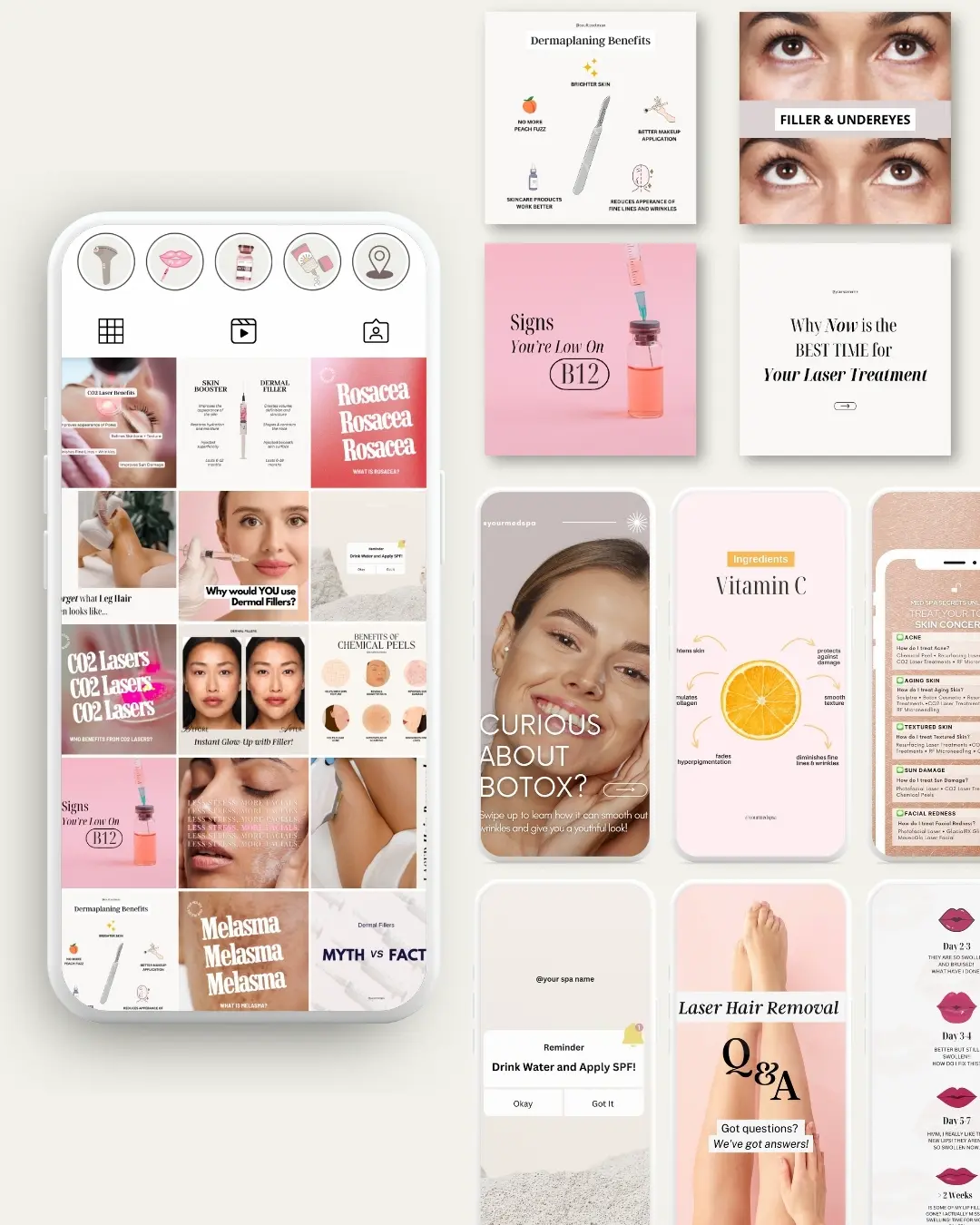 med spa edit instagram bundle