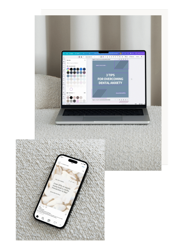 neutral dental instagram templates for dentists (canva bundle)