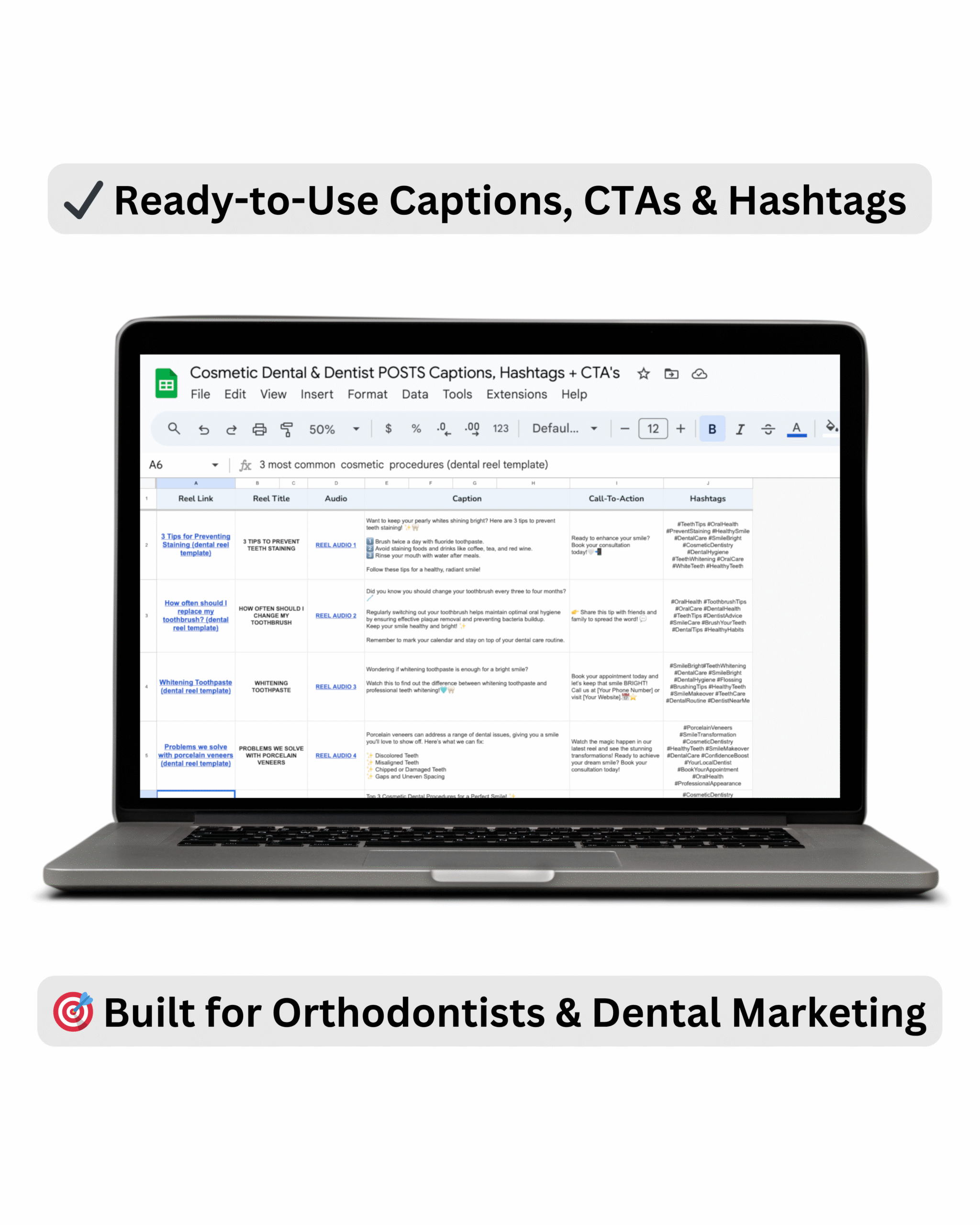 ortho instagram templates for orthodontists (canva bundle)