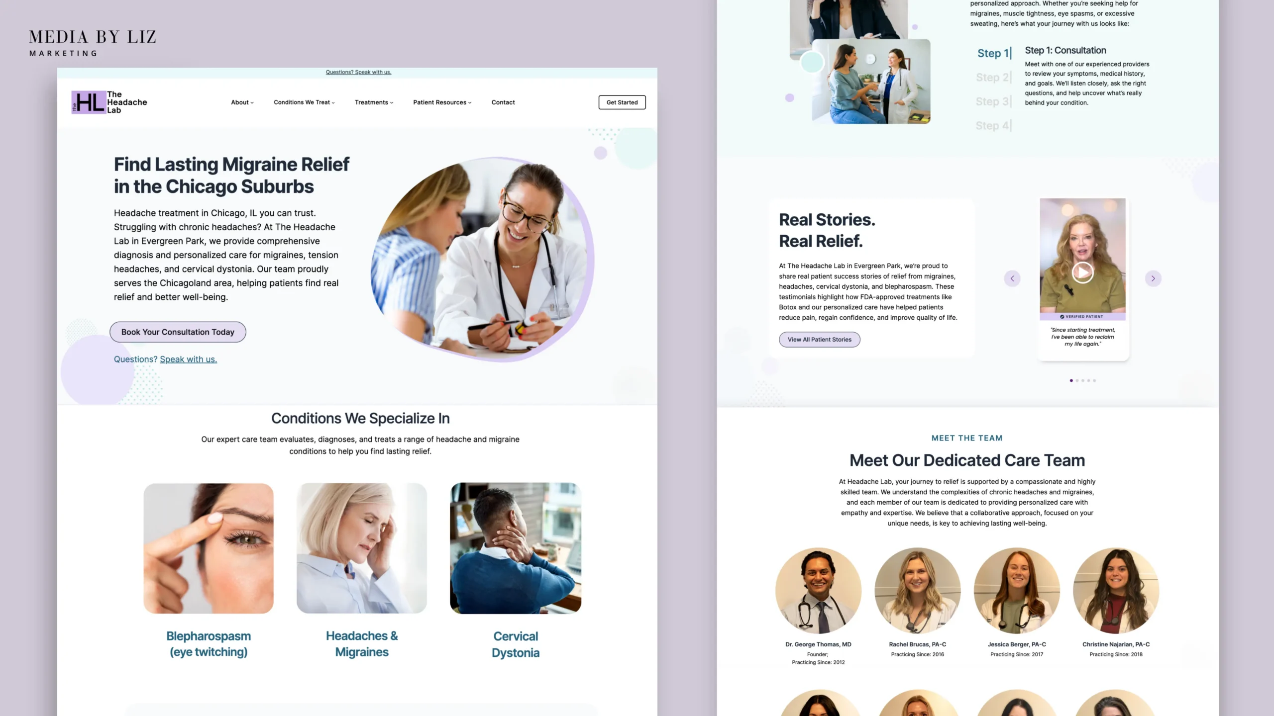 wordpress website design headache lab evergreen park
