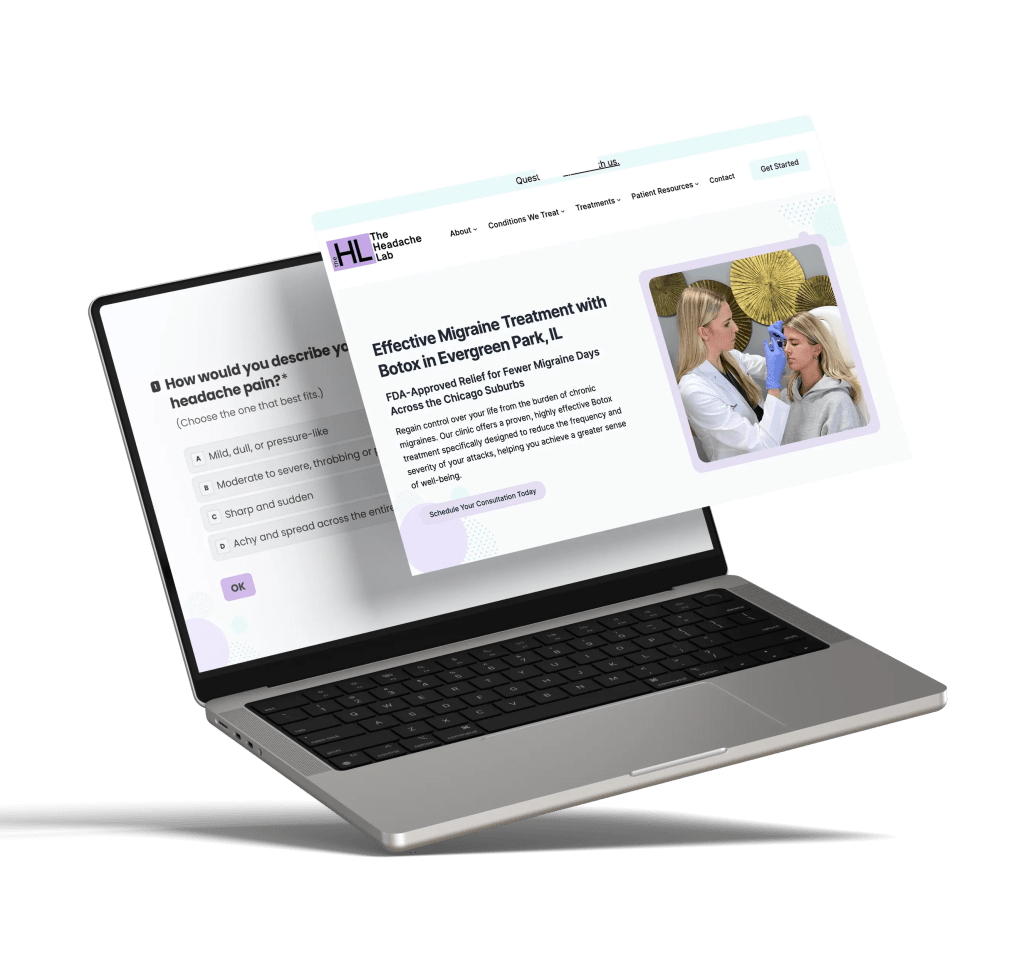 medical website design headache lab seo 1 | MBL Marketing
