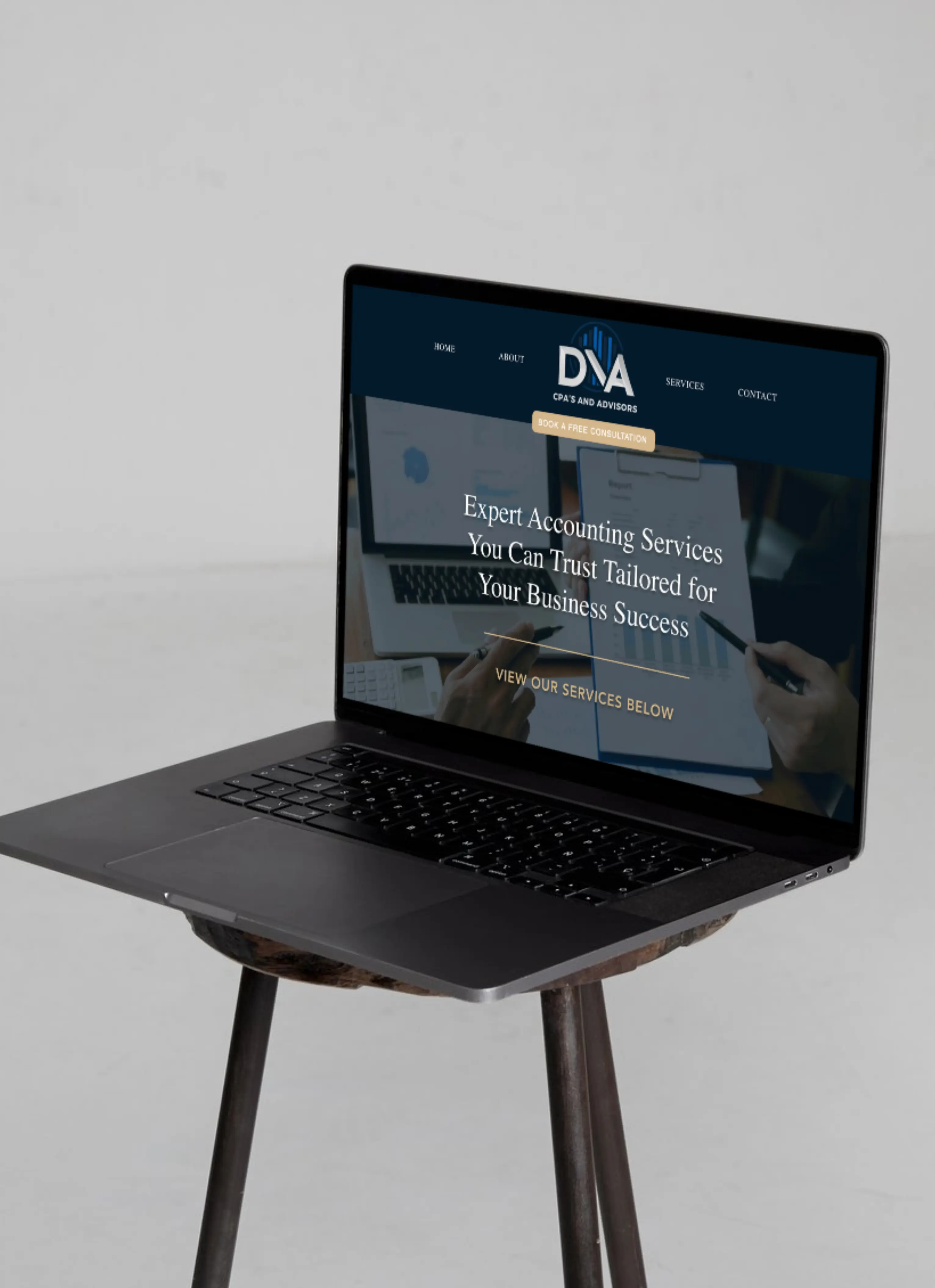 DnA CPAs and Advisors accounting firm website homepage design created by MBL Marketing featuring professional CPA branding and responsive layout.